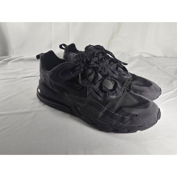 Nike Air Max 270 React Triple Black CI3866-003 Size 12 Men's Shoes - Picture 1 of 7